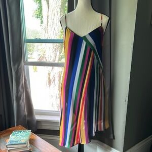 Bar III Multicolor Striped High Low Dress